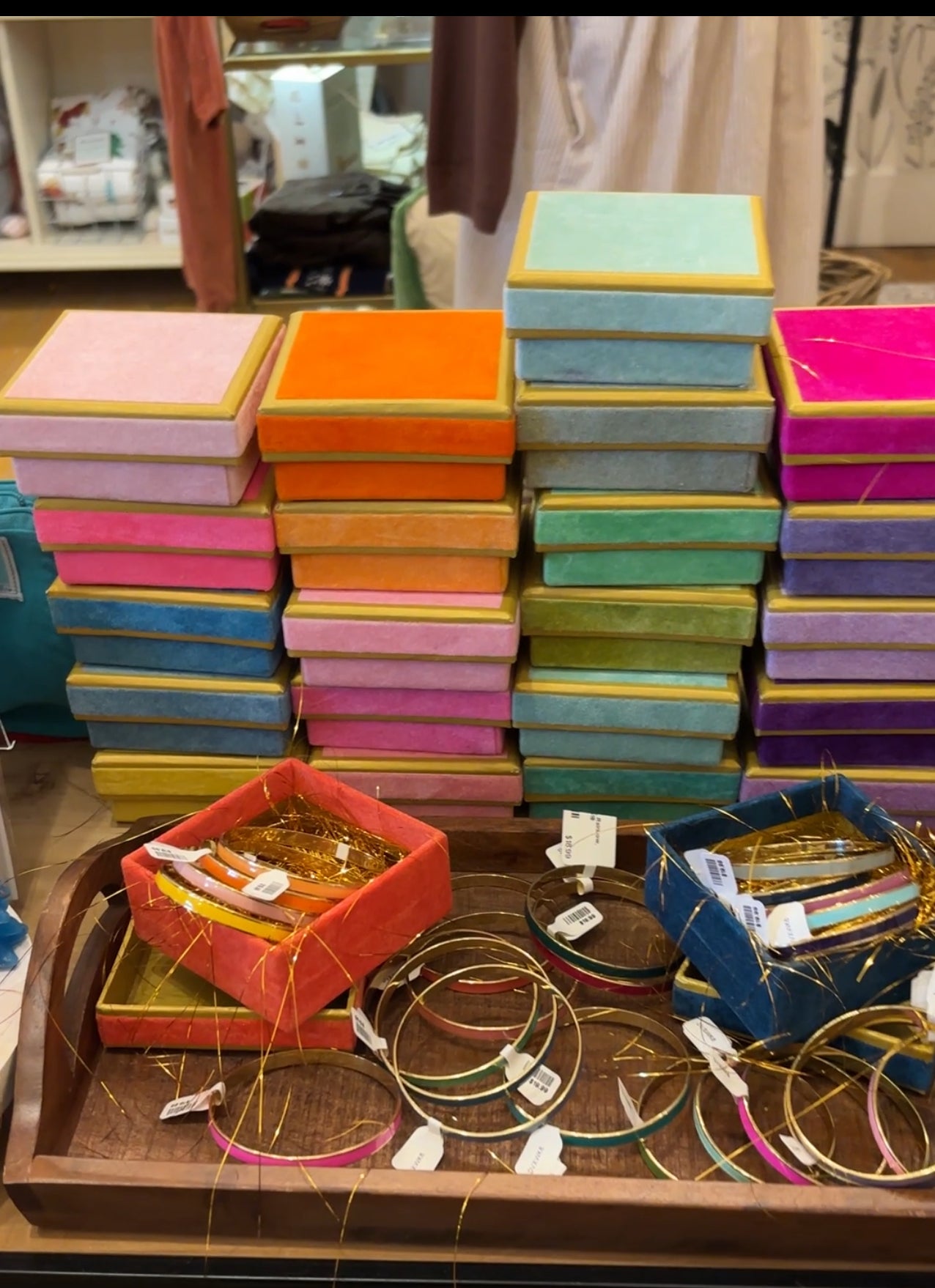 Handmade Flock Velvet Boxes