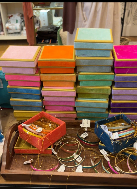 Handmade Flock Velvet Boxes