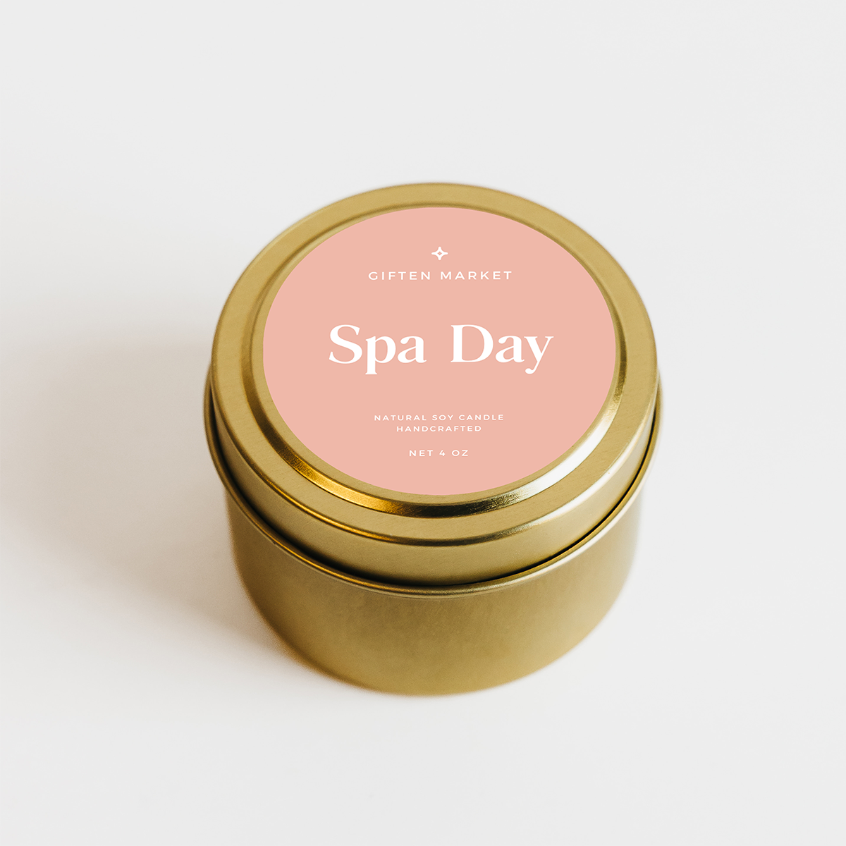 Spa Day Soy Candle - 4oz Gold Travel Tin - Candles Wholesale