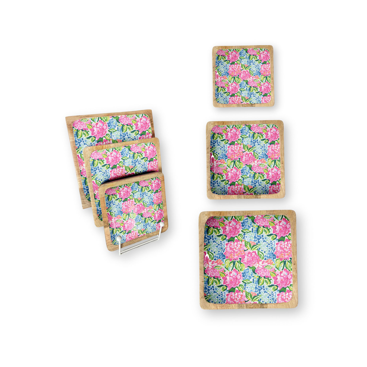 Hydrangeas Square Trays (8" or 10" in Packs of 2) 6-23