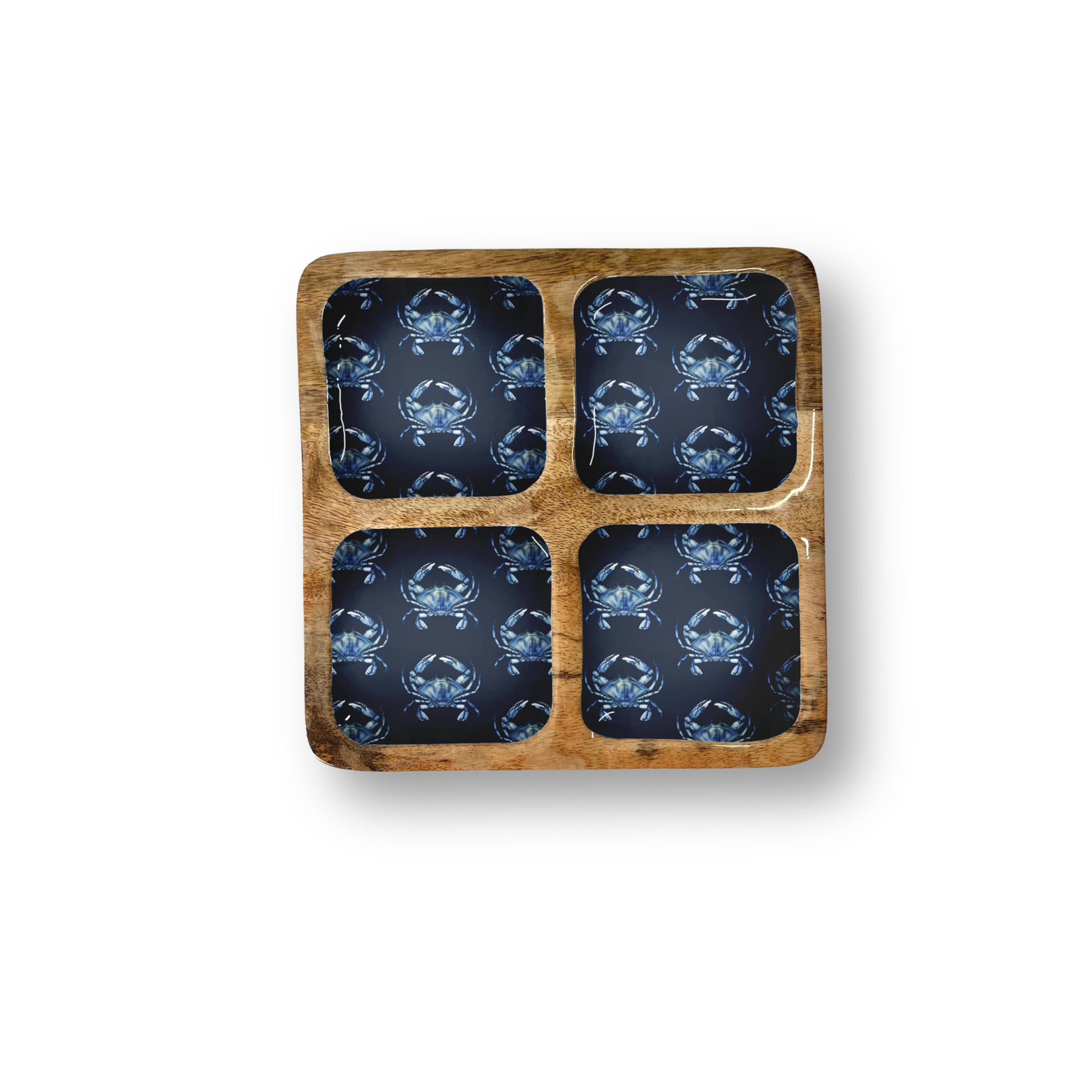 Blue Crab 12" Quad Tray w/ 4 Compartments 8-06