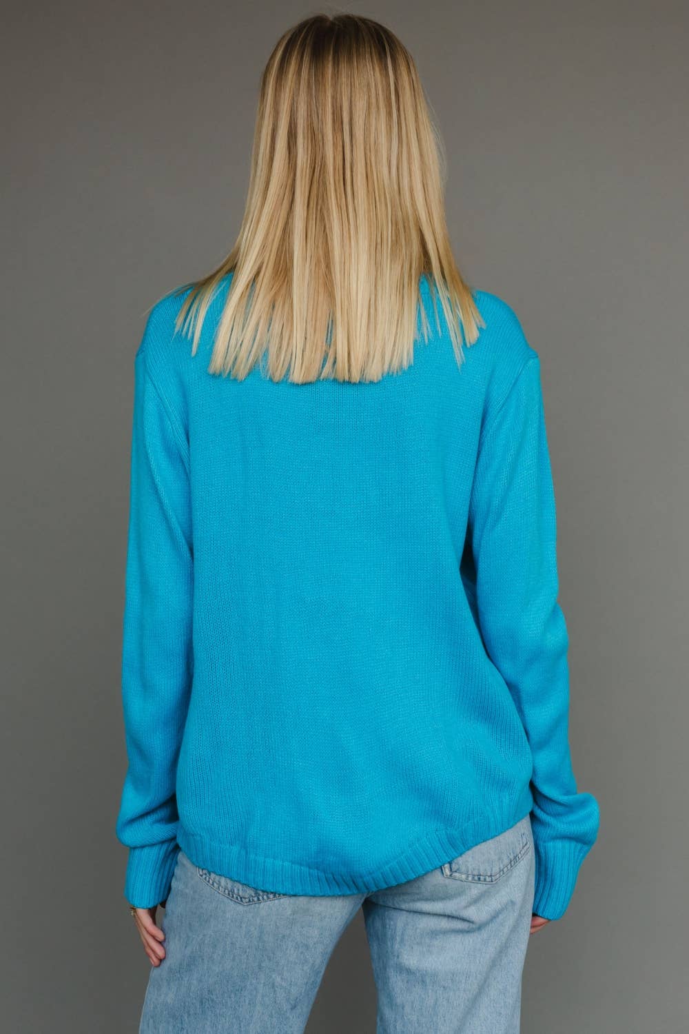 Blue Feelin' Festive Sweater