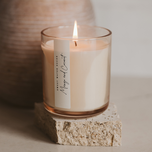 Mango and Coconut 12 oz Soy Candle - Home Decor and Gifts