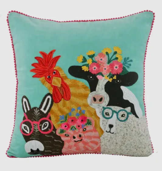 Farm Animal Handmade Pillow