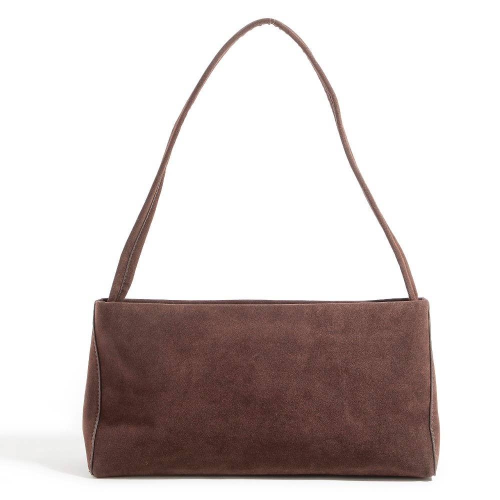 Faux Suede Rectangle Bag