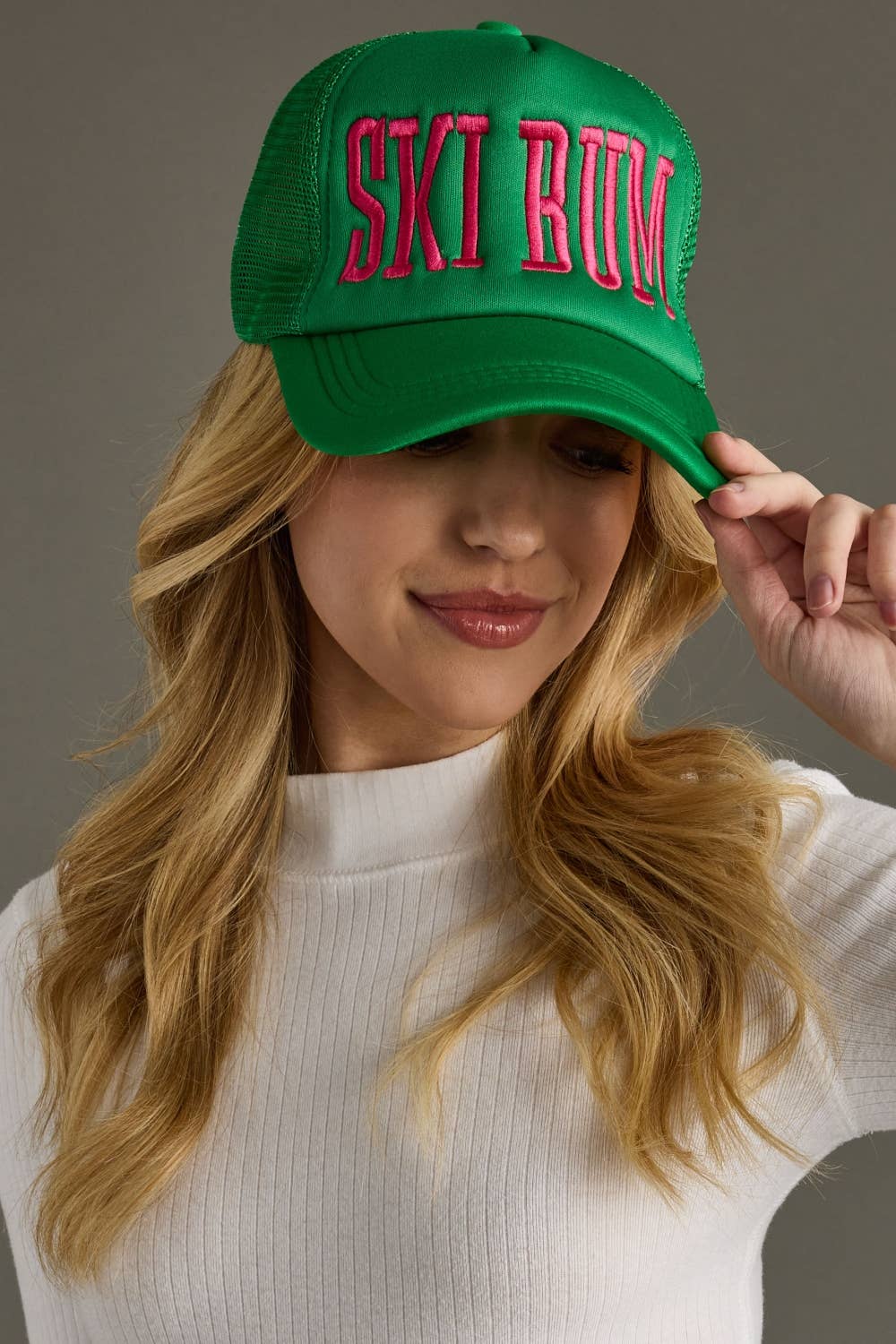 Green Ski Bum Trucker Hat