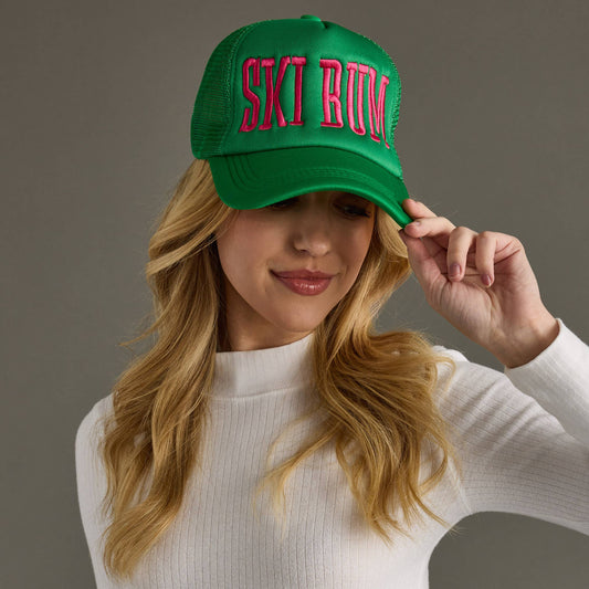Green Ski Bum Trucker Hat