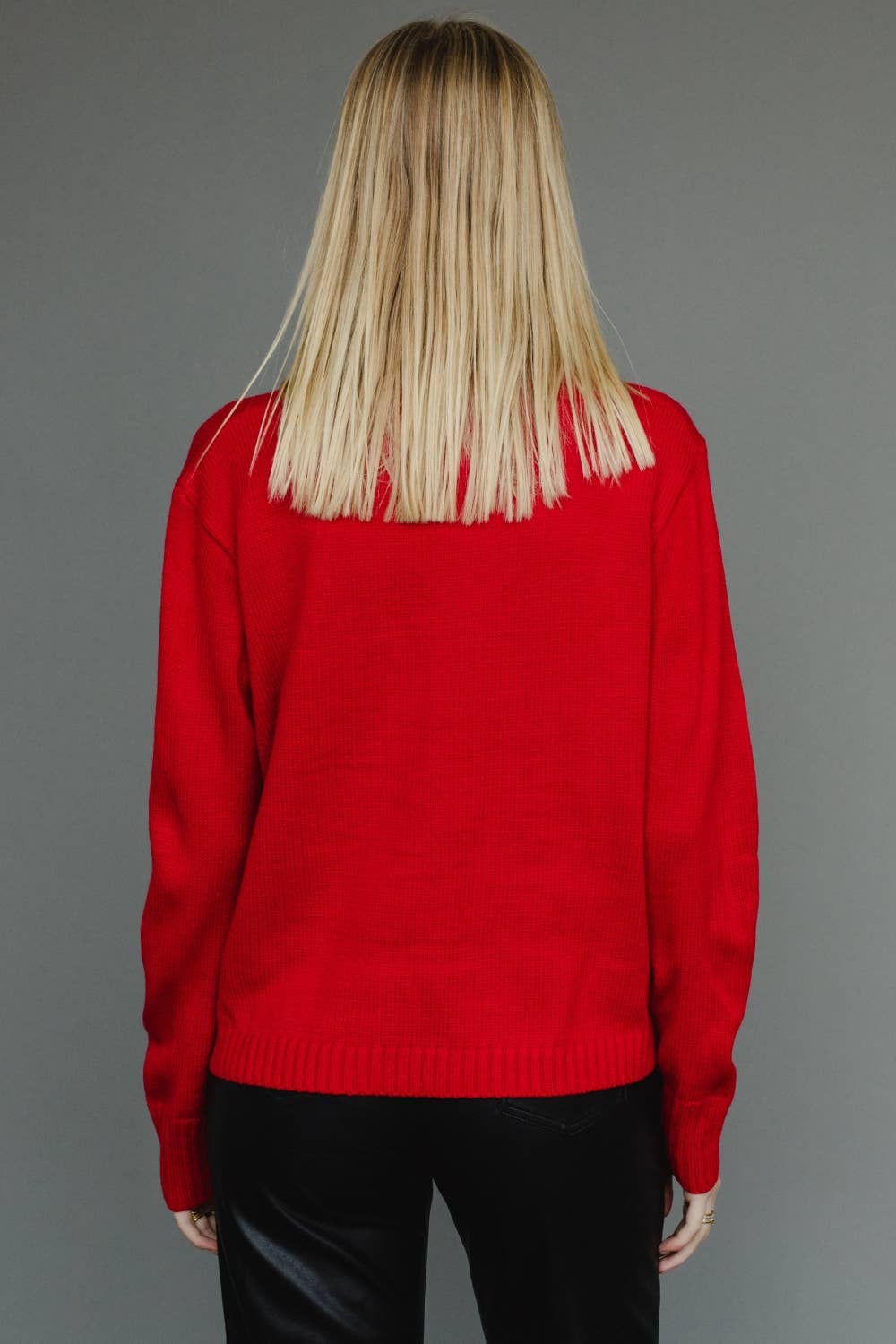 Red & White Happy Holidays Sweater