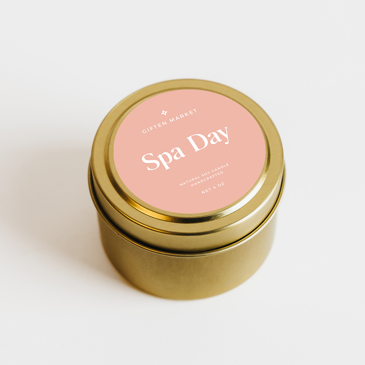 Spa Day Soy Candle - 4oz Gold Travel Tin - Candles Wholesale