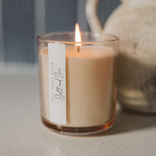 Salt and Sea 12 oz Soy Candle - Home Decor and Gifts