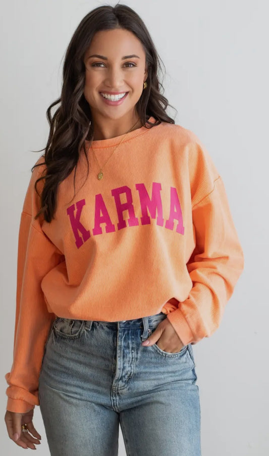 Karma Ribbed sweatshirt