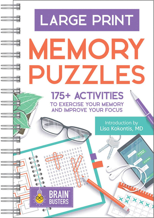 Large Print Memory Puzzles Adult Activity Book