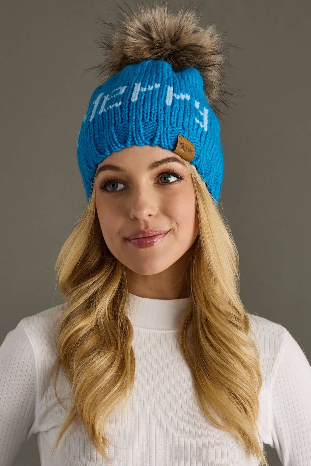 Blue Merry Pom Hat