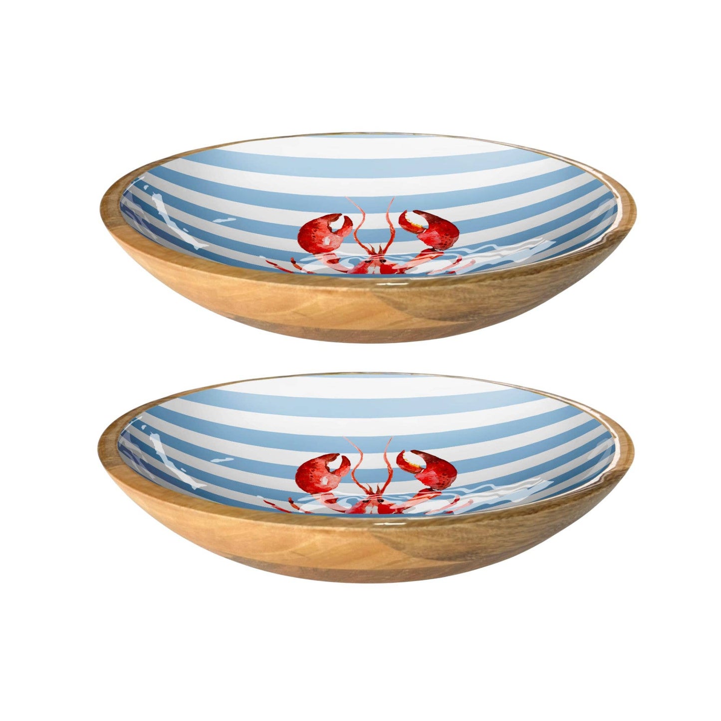 Lobster Stripe Shallow Bowl (10" Pack of 2) 5-63-B