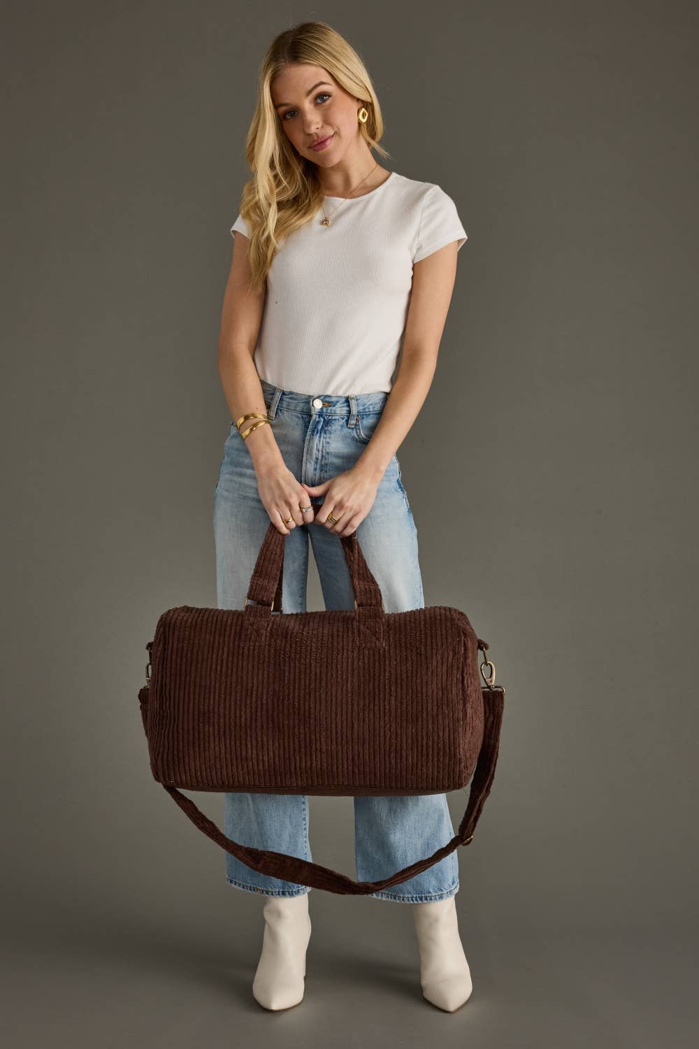 Brown Corduroy Duffel